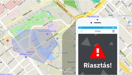 GPS elmozdulásriasztás mobiltelefonon